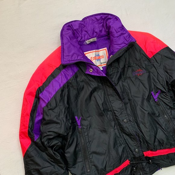 Edelweiss Skiwear Women's Ski Snow Puffer Jacket Down Insulated Size M Black - Picture 4 of 11